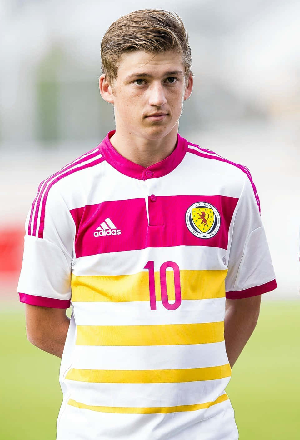 Soccer Playerin Scotland Jersey Number10 Wallpaper