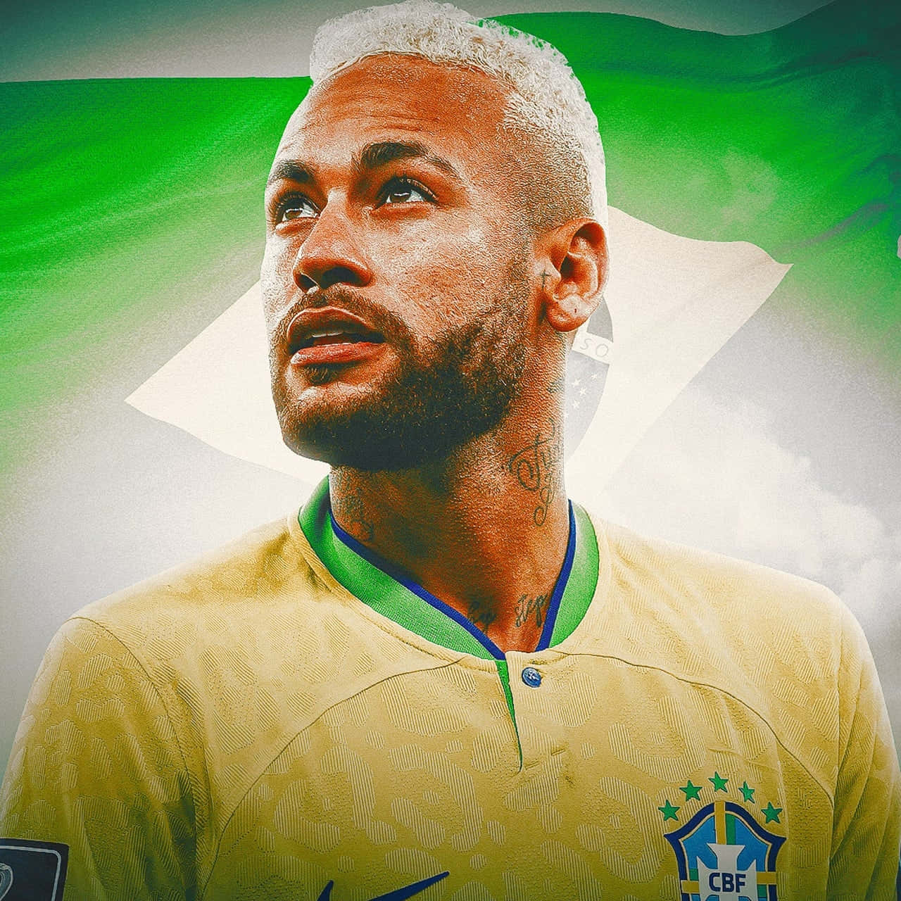 Soccer_ Star_in_ Brazil_ Jersey Wallpaper