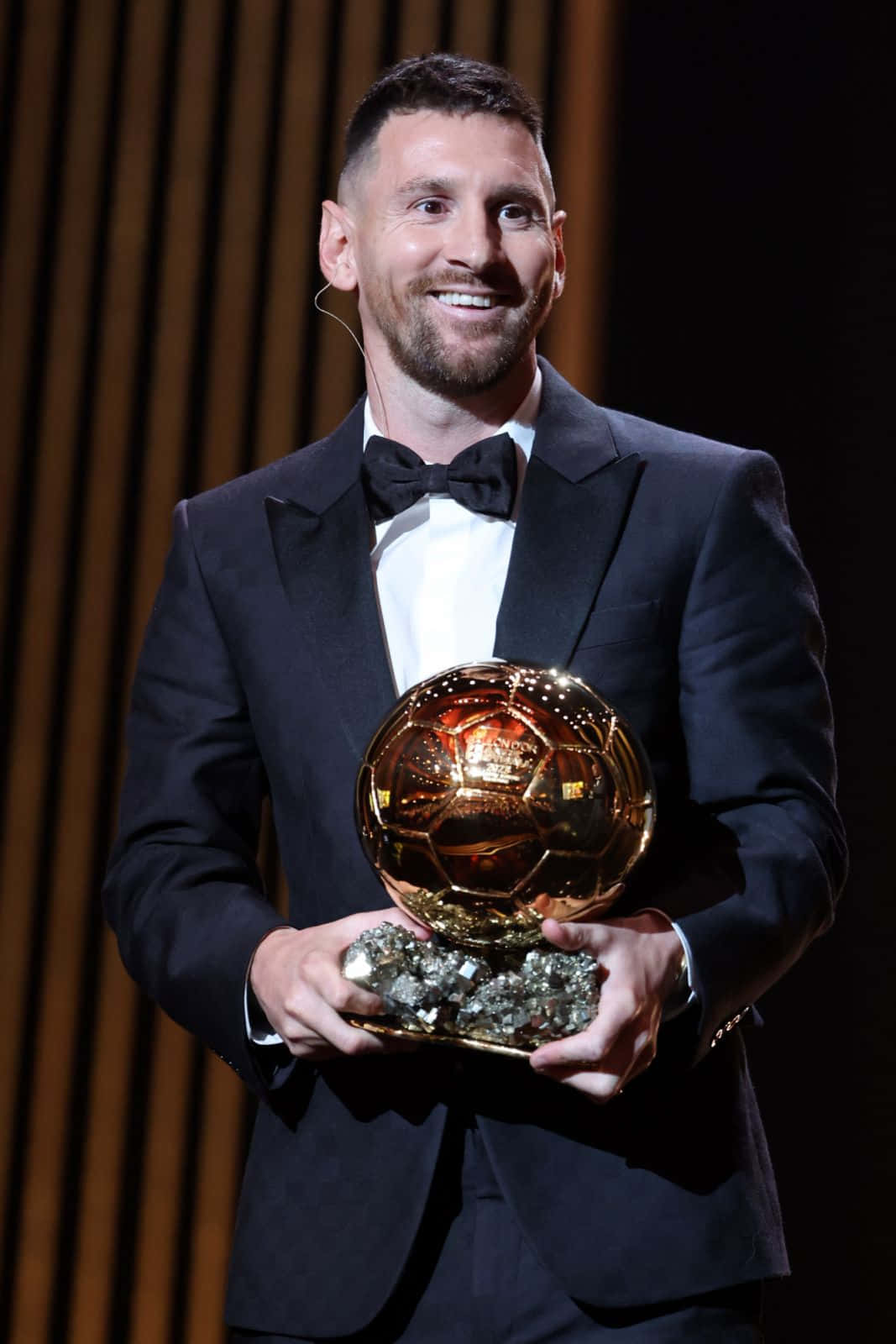 Soccer Star With Golden Ball Award Wallpaper