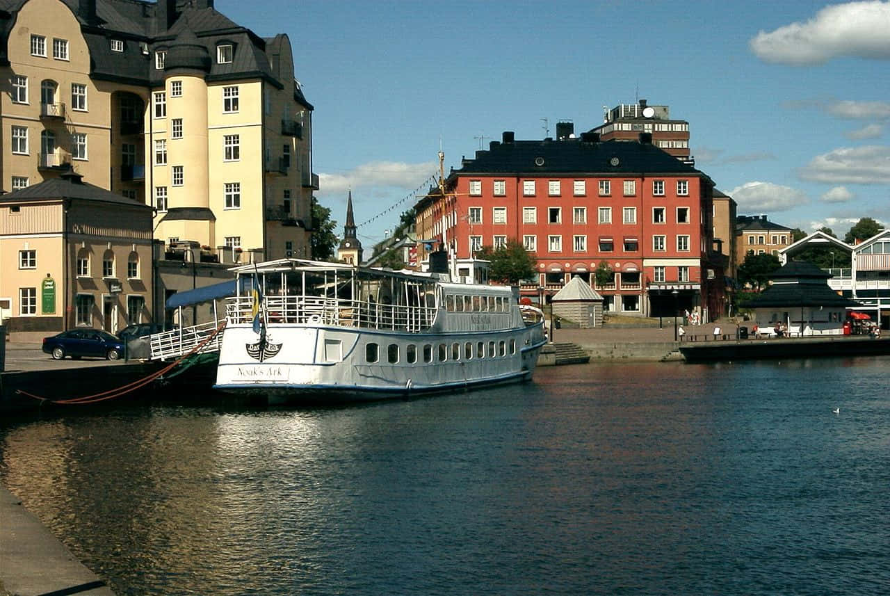 Sodertalje Waterfront Scenery Wallpaper