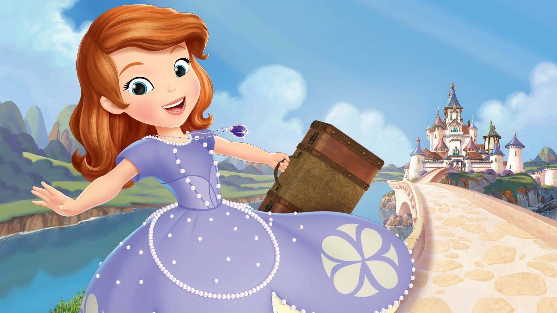 Sofia The First Surrounded By Friends Wallpaper