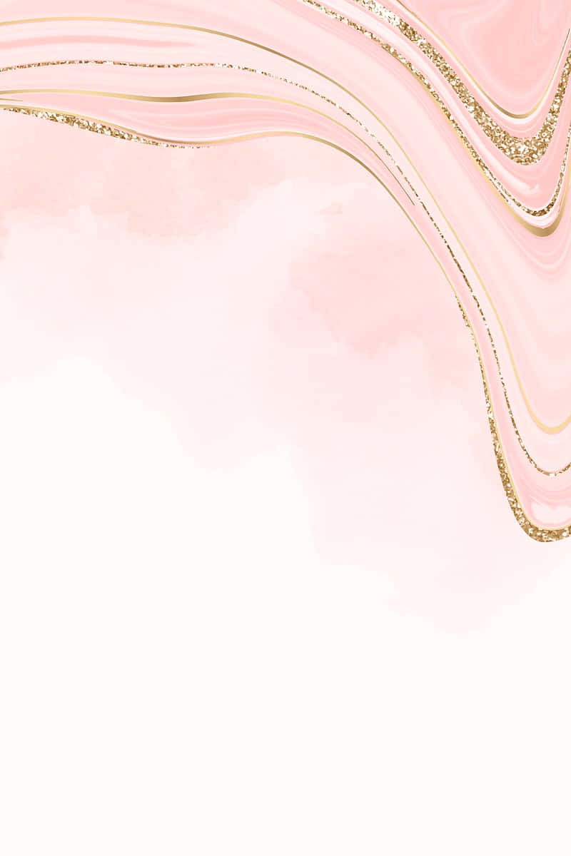 Soft And Elegant Light Pink And Gold Wallpaper