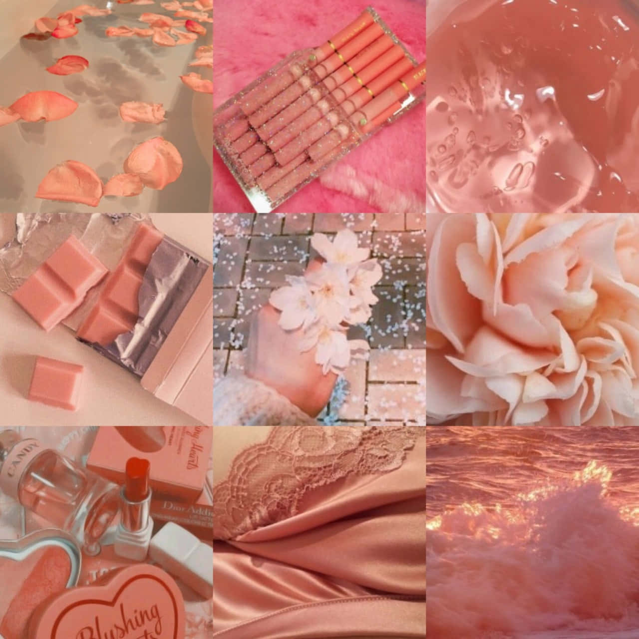 Soft Pink Aesthetic Collage Wallpaper