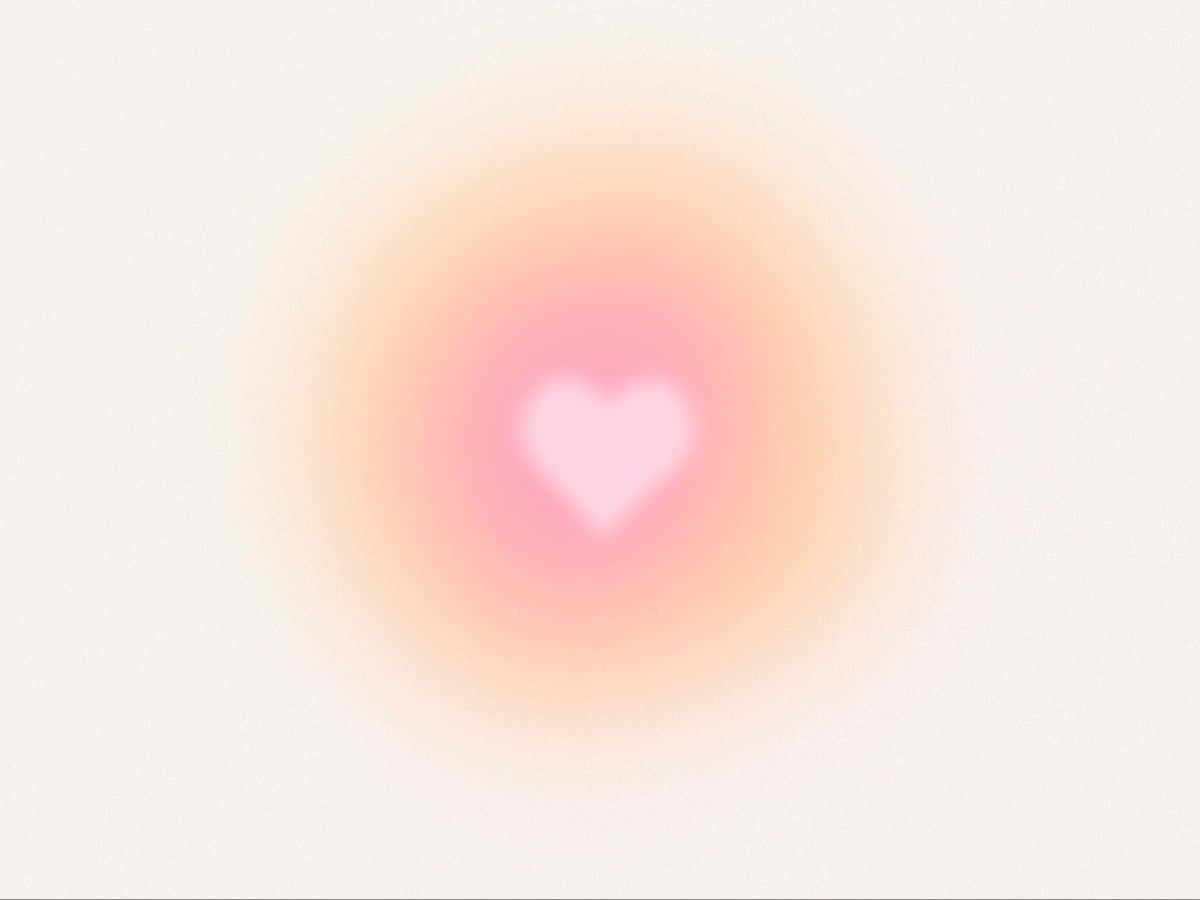 Soft Pink Heart Aura Wallpaper