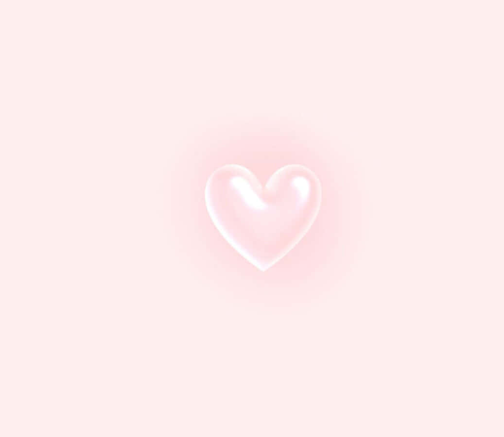 Soft Pink Heart Glow Wallpaper