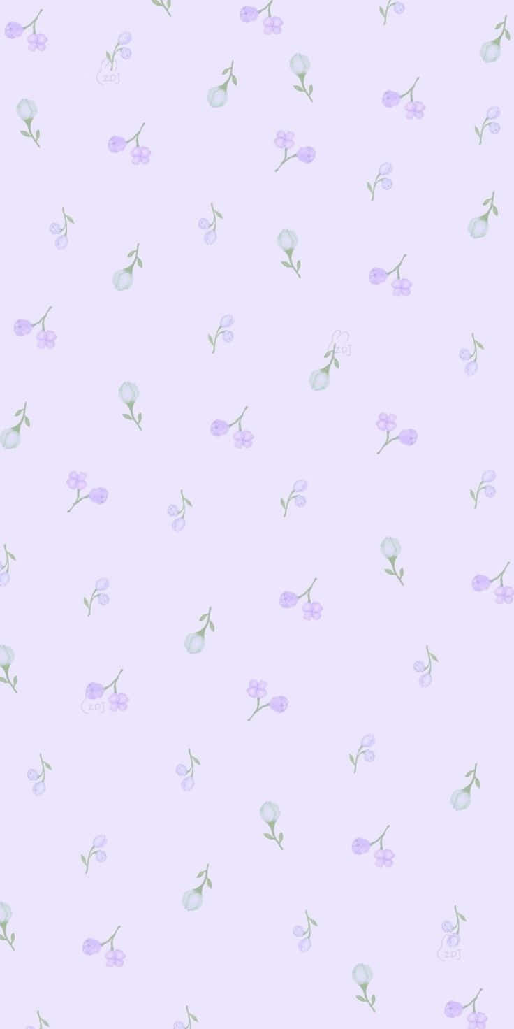 Soft Purple Floral Pattern Background Wallpaper