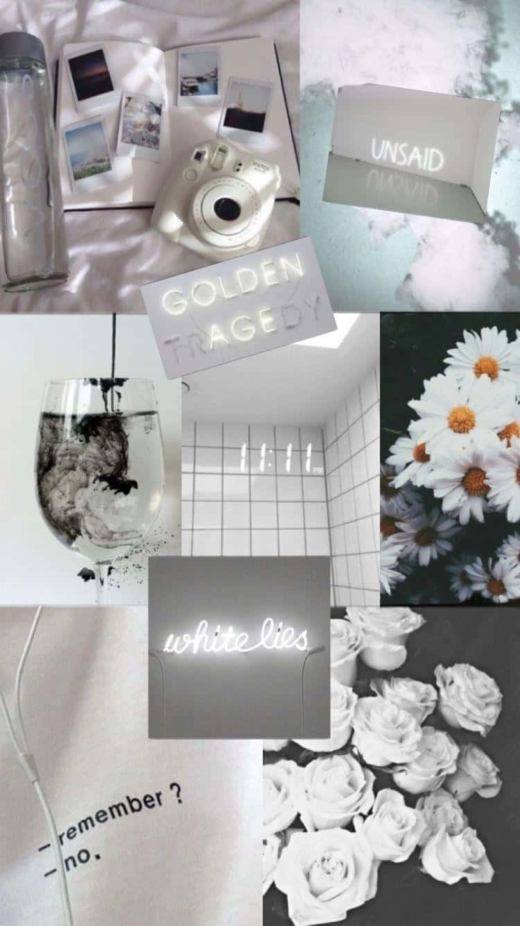 Soft White Aesthetic Photos Wallpaper