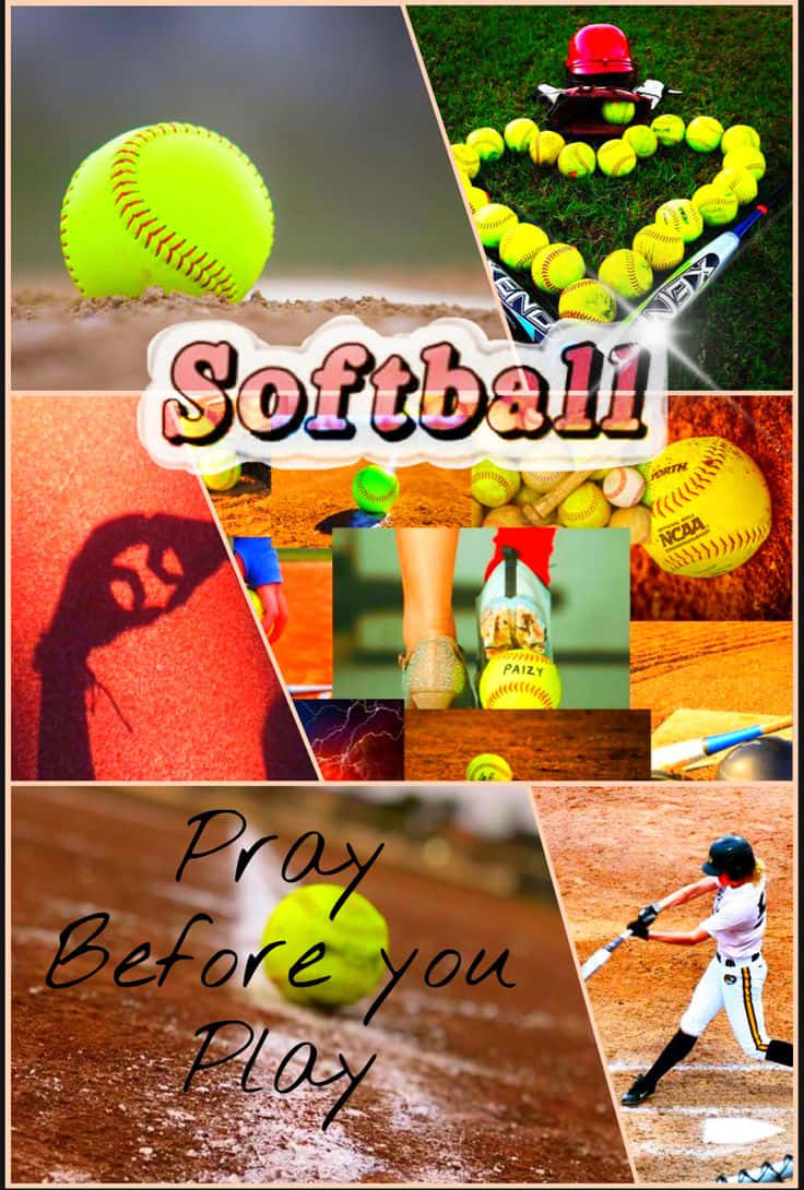 Softball Collage Aesthetic Wallpaper