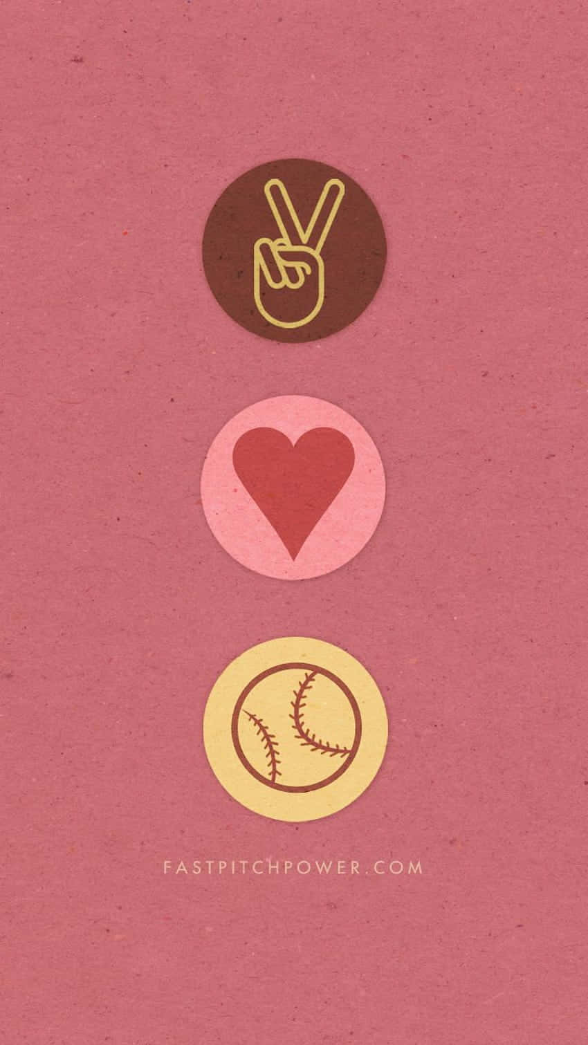 Softball Love Peace Aesthetic Wallpaper