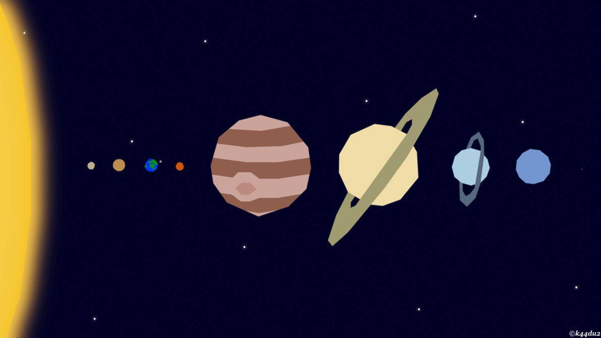 Solar System Vector Art Wallpaper