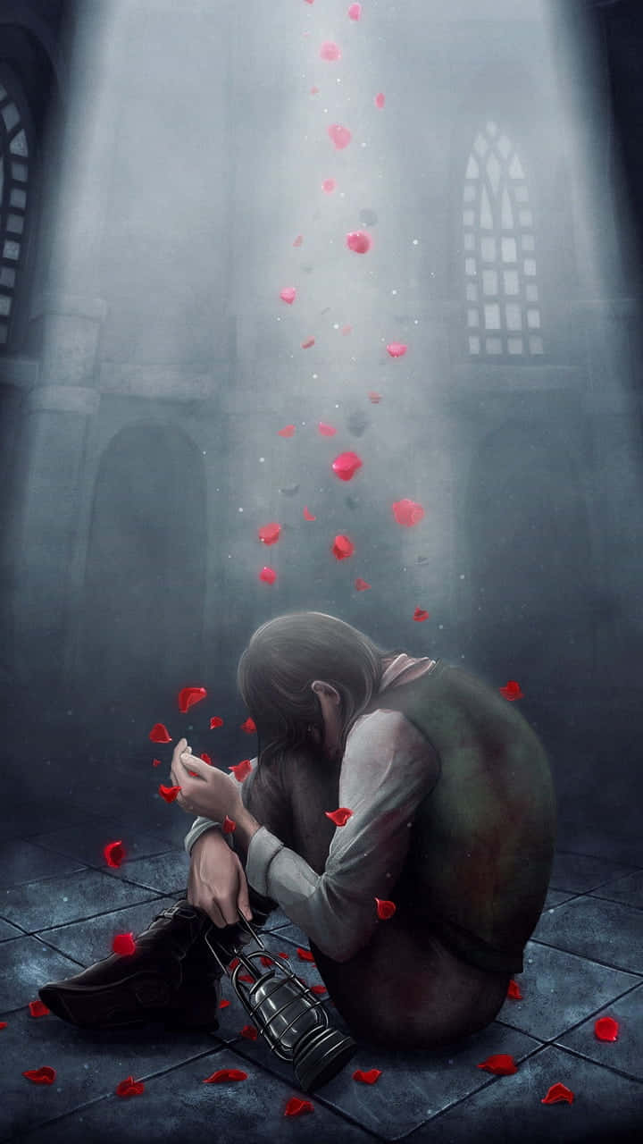 Solitude_ Amidst_ Falling_ Roses.jpg Wallpaper