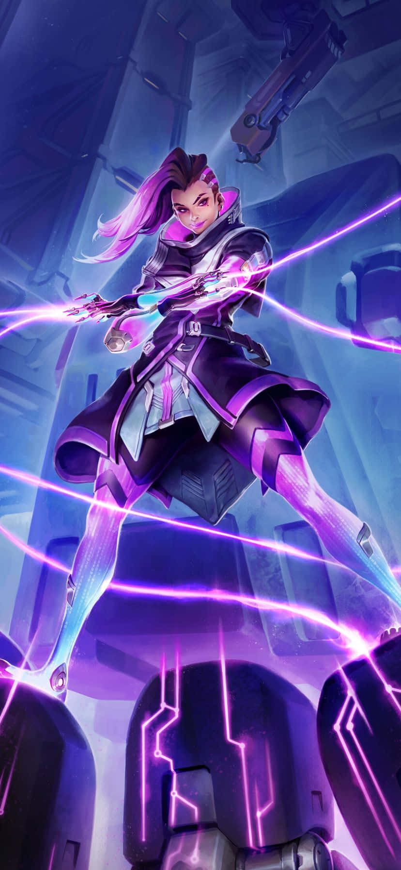 Sombra From Overwatch In Action Wallpaper