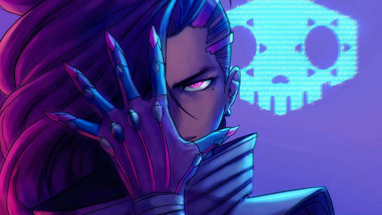 Sombra From Overwatch In Action Wallpaper