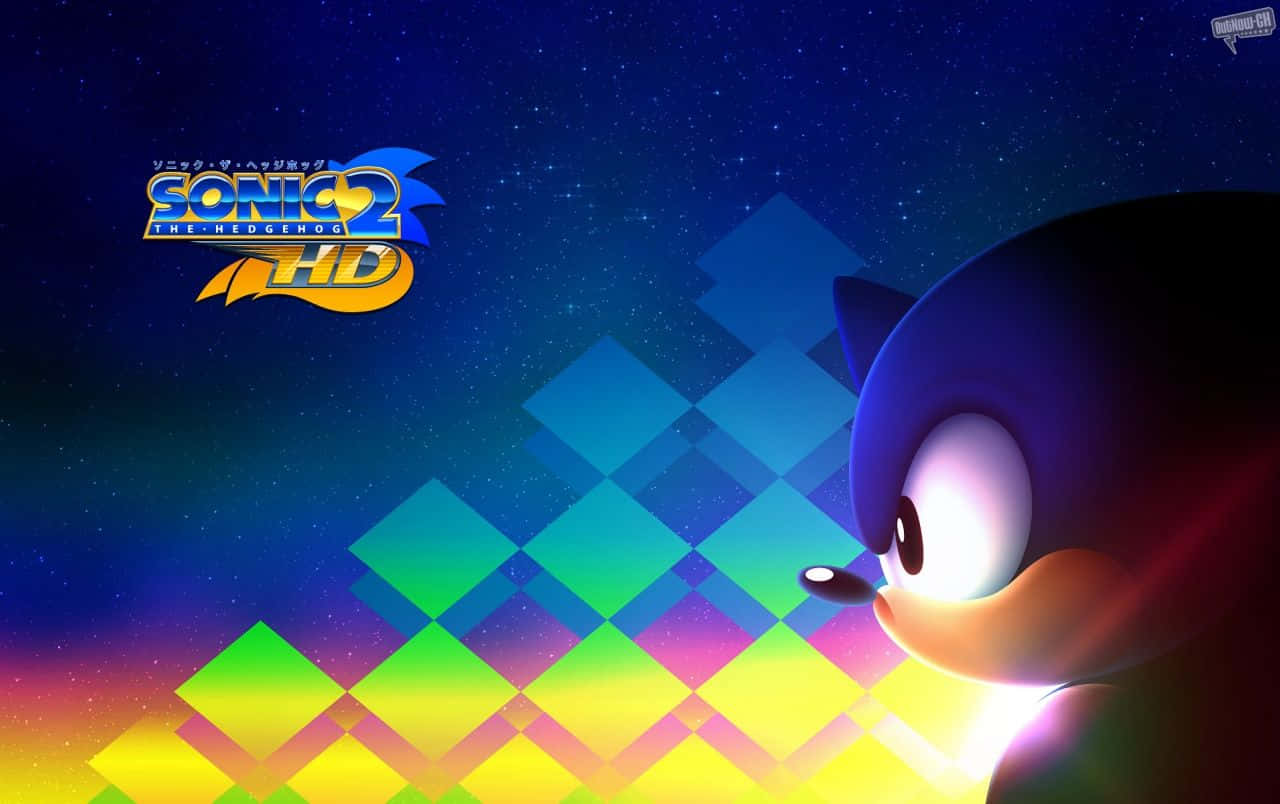 Sonic 2 Hd Geometrical Pattern Poster Wallpaper