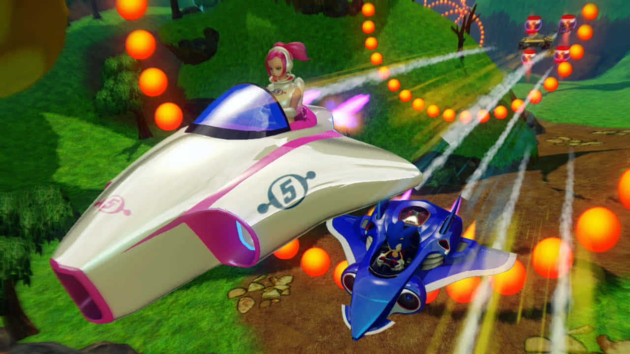 Sonic And All-stars Racing Transformed High-speed Race Wallpaper