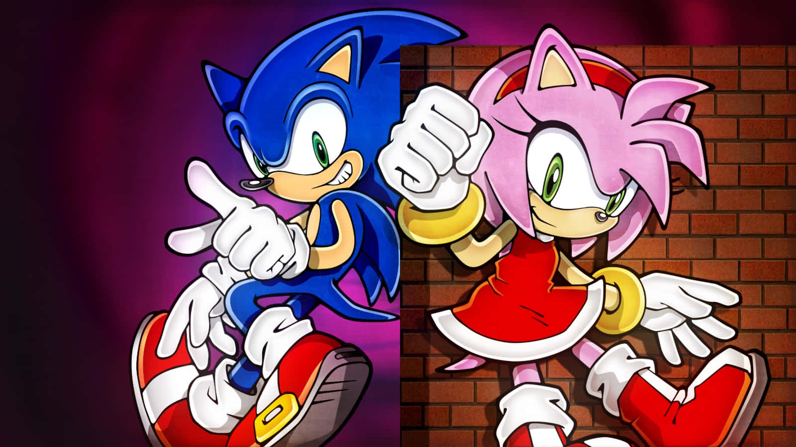 Sonic And Amy's Adventure Wallpaper