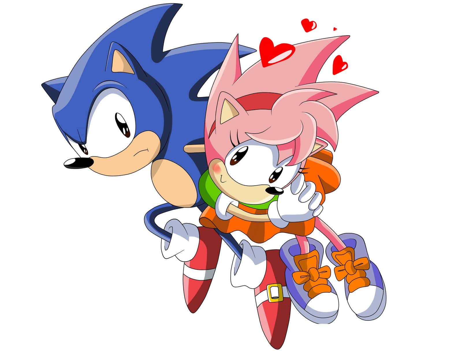 Sonic And Amy's Romantic Adventure Wallpaper