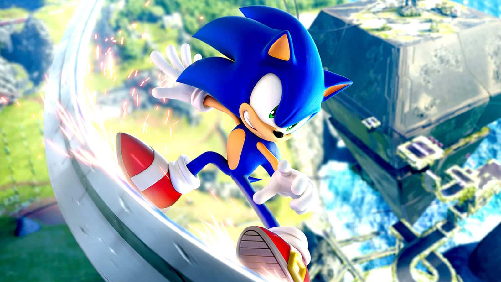 Sonic Art: A Rush Of Speed And Color Wallpaper