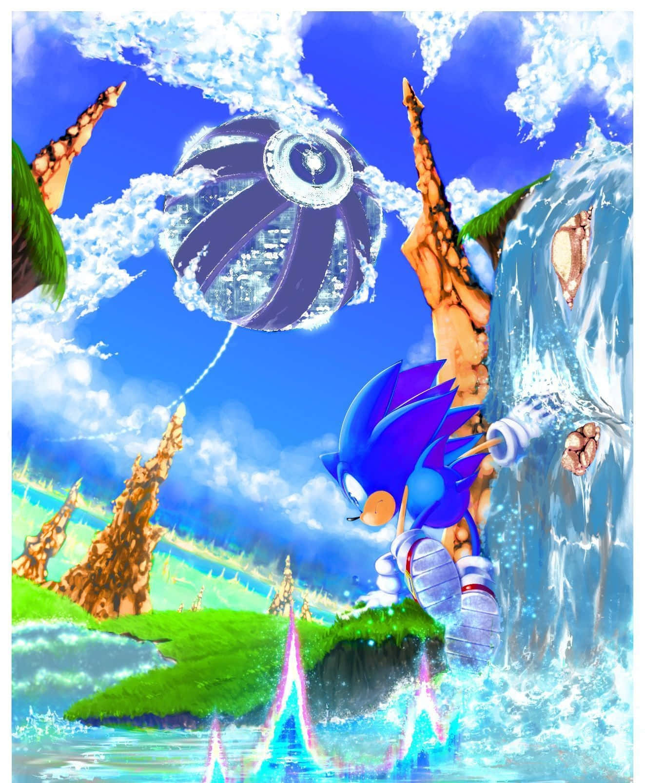 Sonic Cd's Time-travel Adventure Wallpaper