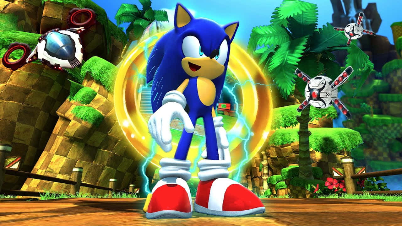 Sonic Generations Green Hill Zone Action Wallpaper