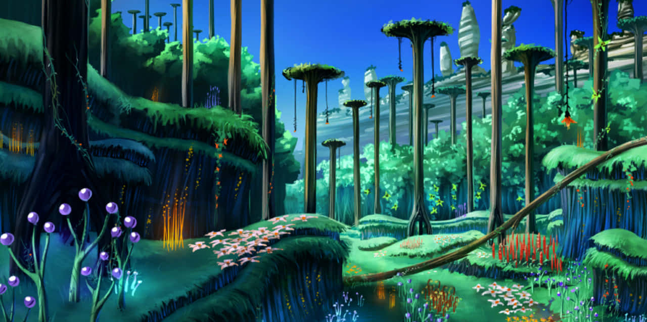 Sonic Green Forest Zone Illustration Wallpaper