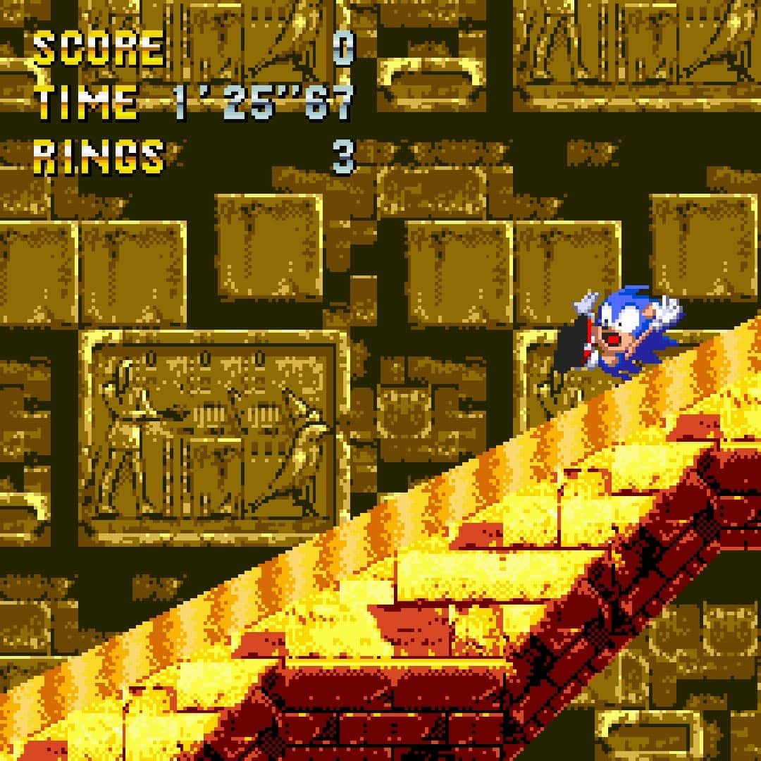 Sonic In Sandopolis Zone Adventure Wallpaper