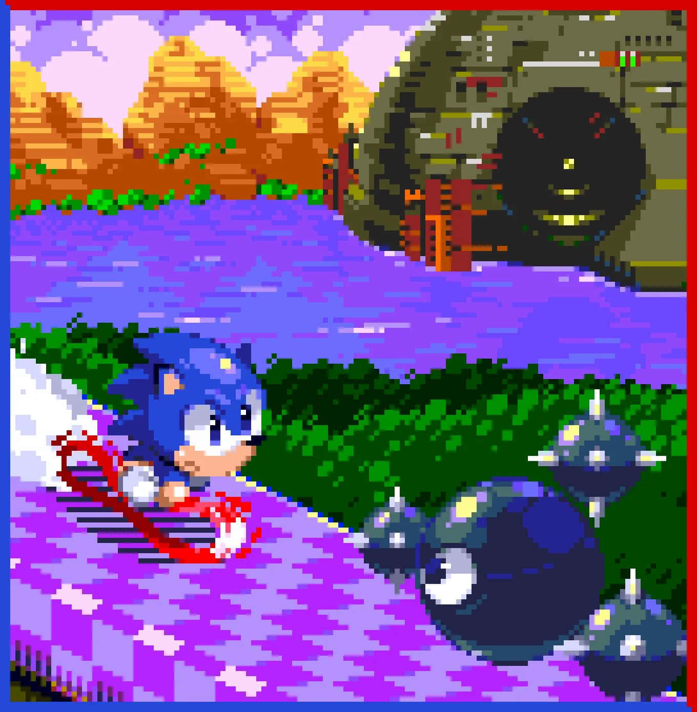 Sonic Launch Base Zone Action Wallpaper