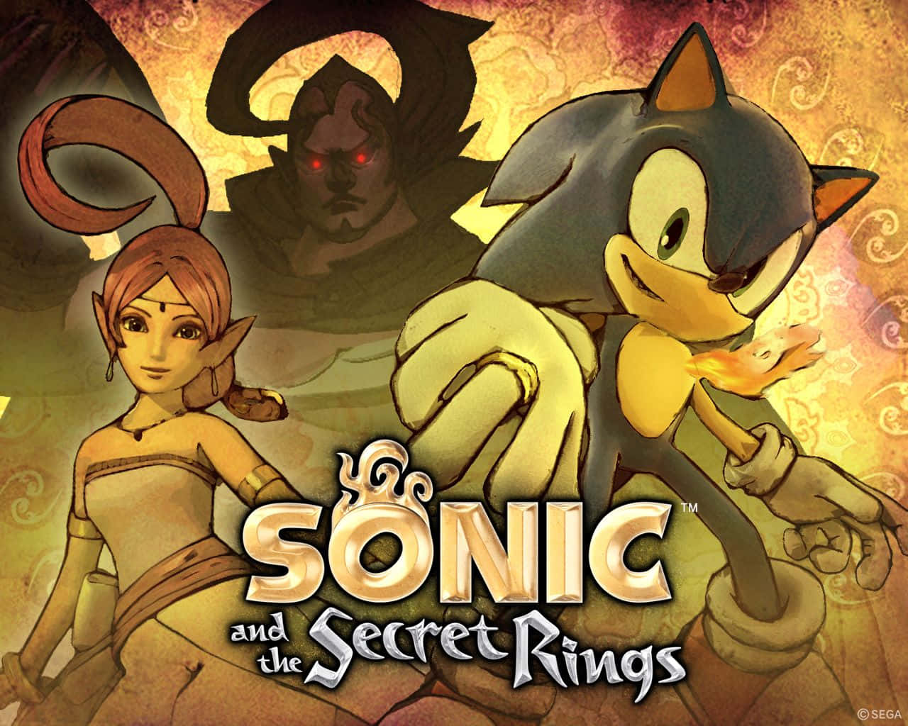 Sonic The Hedgehog In Sonic And The Secret Rings Wallpaper