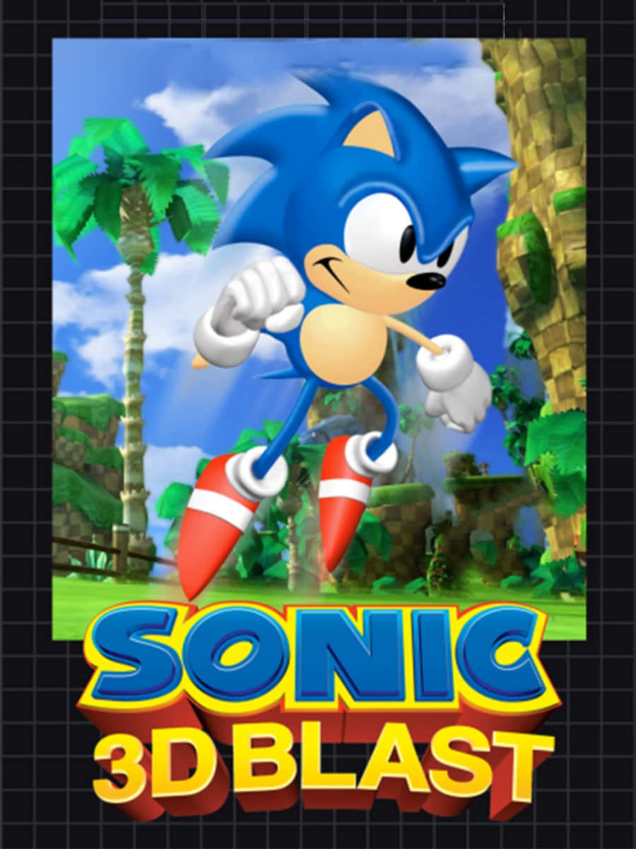 Sonic The Hedgehog Leaps Into Action In Sonic 3d Blast Wallpaper