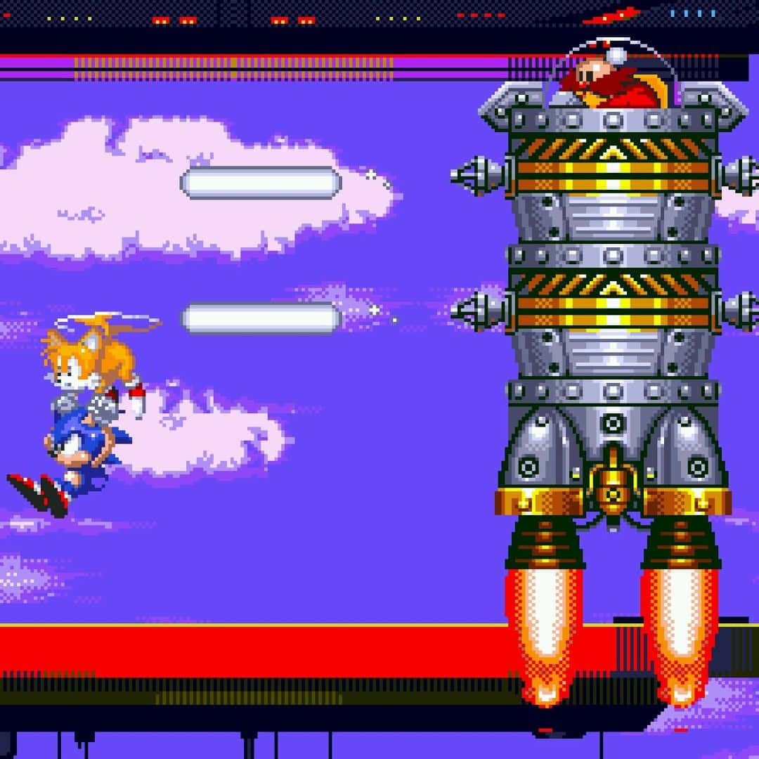 Sonicand Tails Battle Robotnik Wallpaper