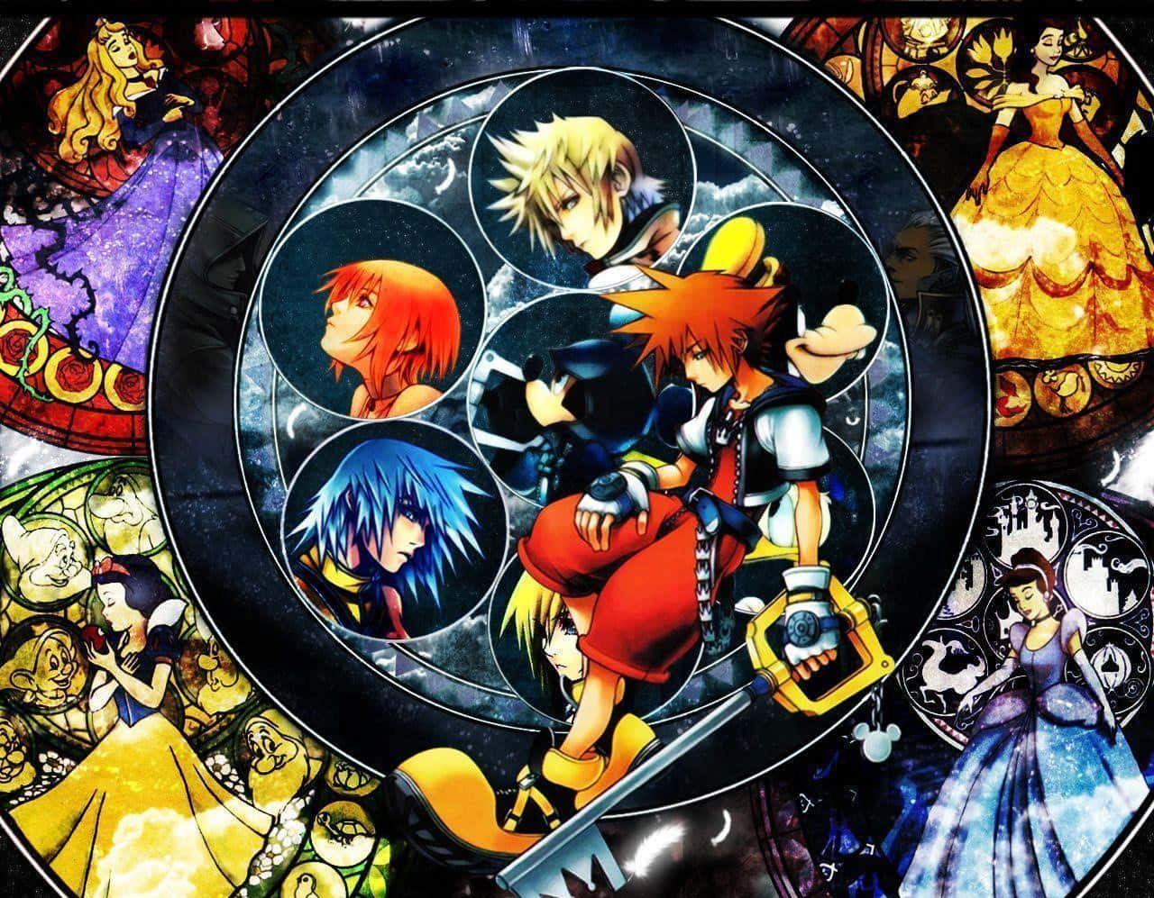 Sora Wielding The Iconic Keyblade In Kingdom Hearts Wallpaper