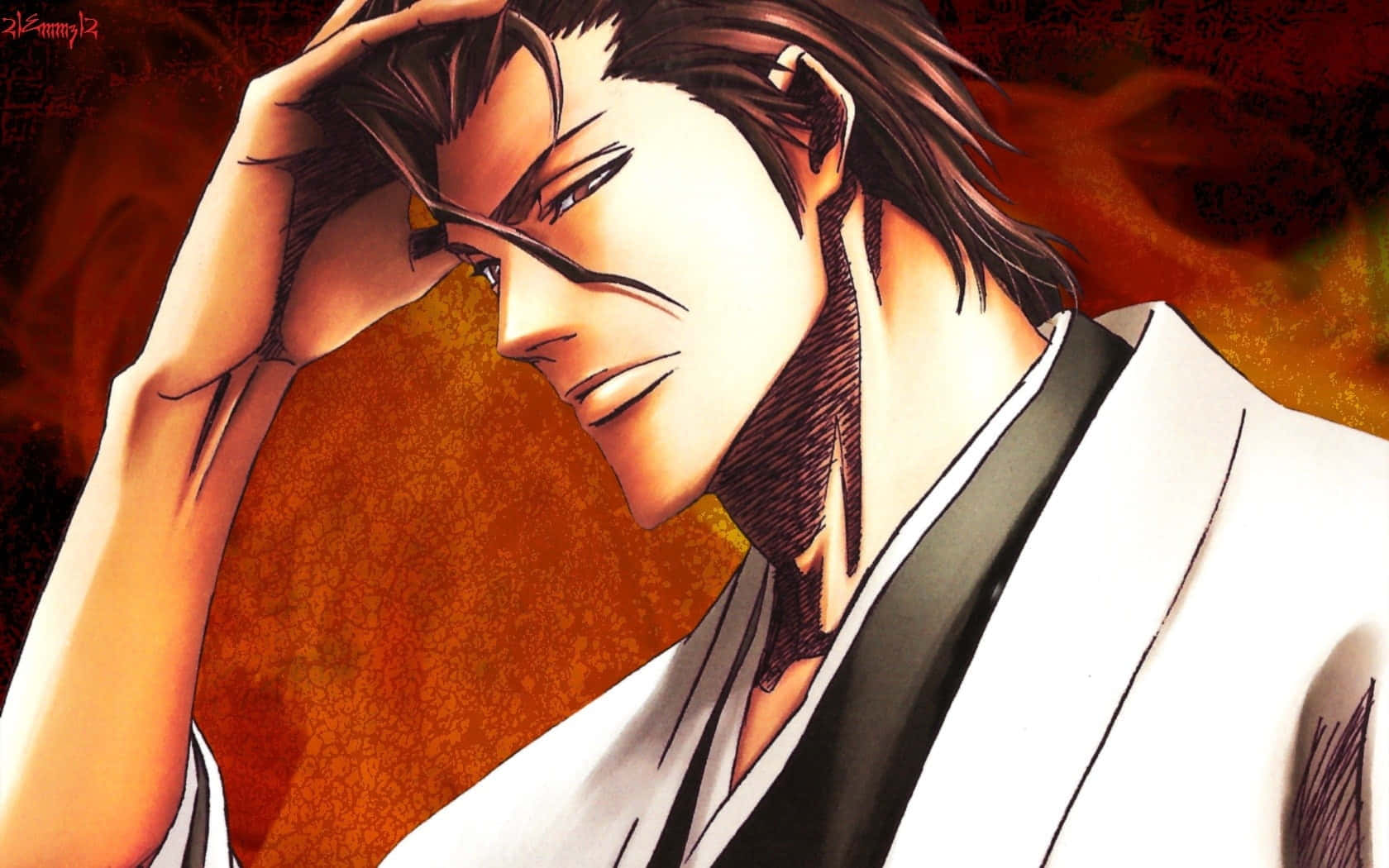 Sosuke Aizen Casting A Powerful Kidou Spell Wallpaper