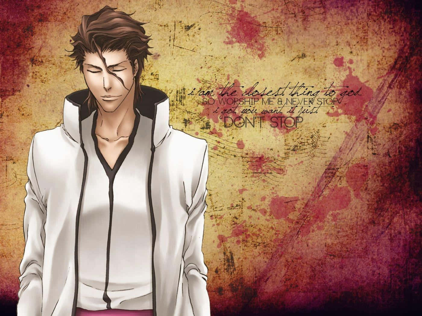 Sosuke Aizen Plots His Next Devious Plan Wallpaper