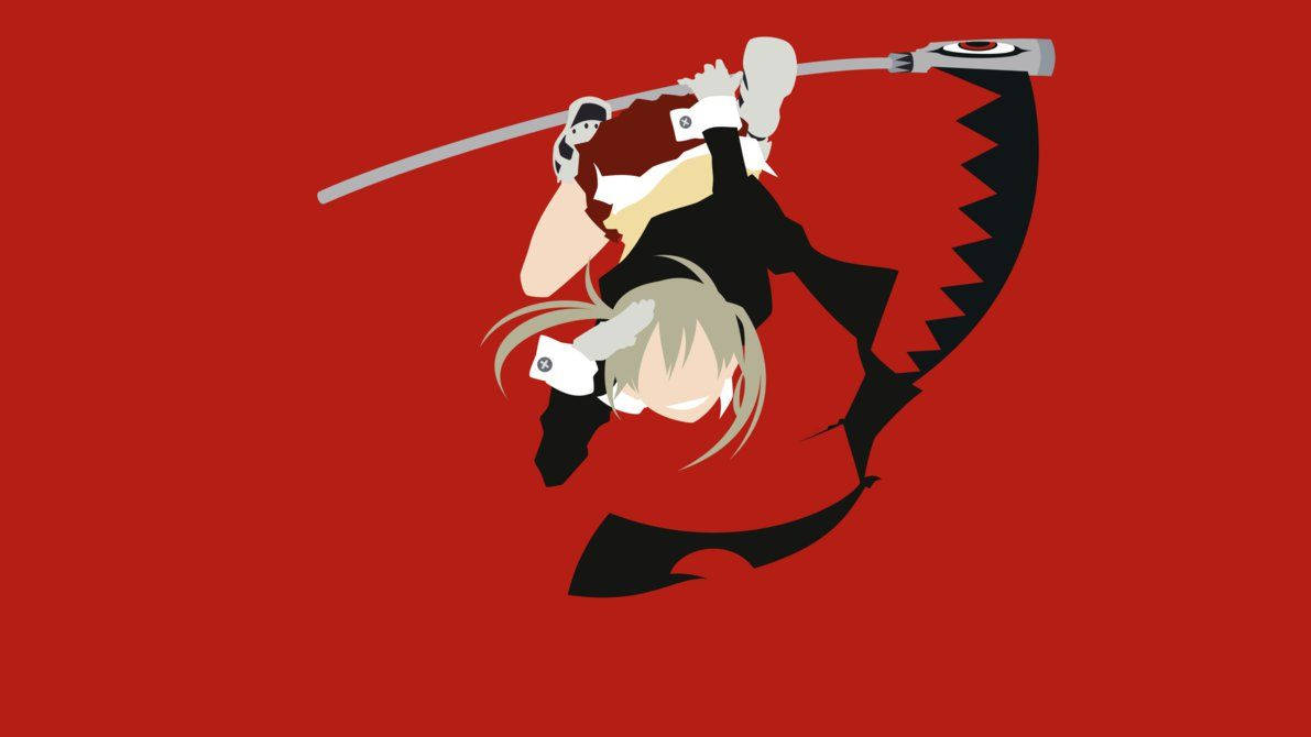 Soul Eater Minimalist Maka Red Background Wallpaper