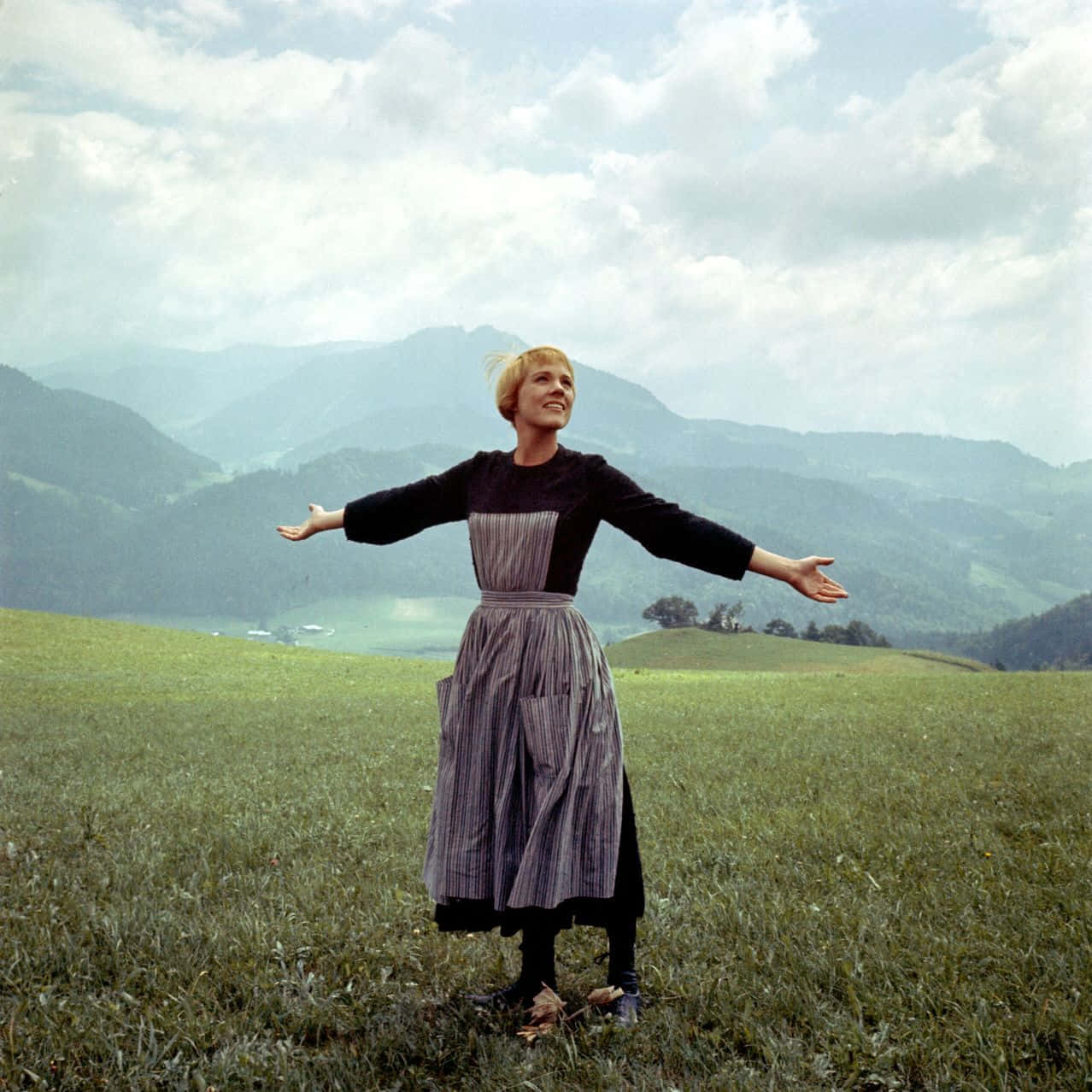 Sound Of Music_ Meadow Twirl Wallpaper