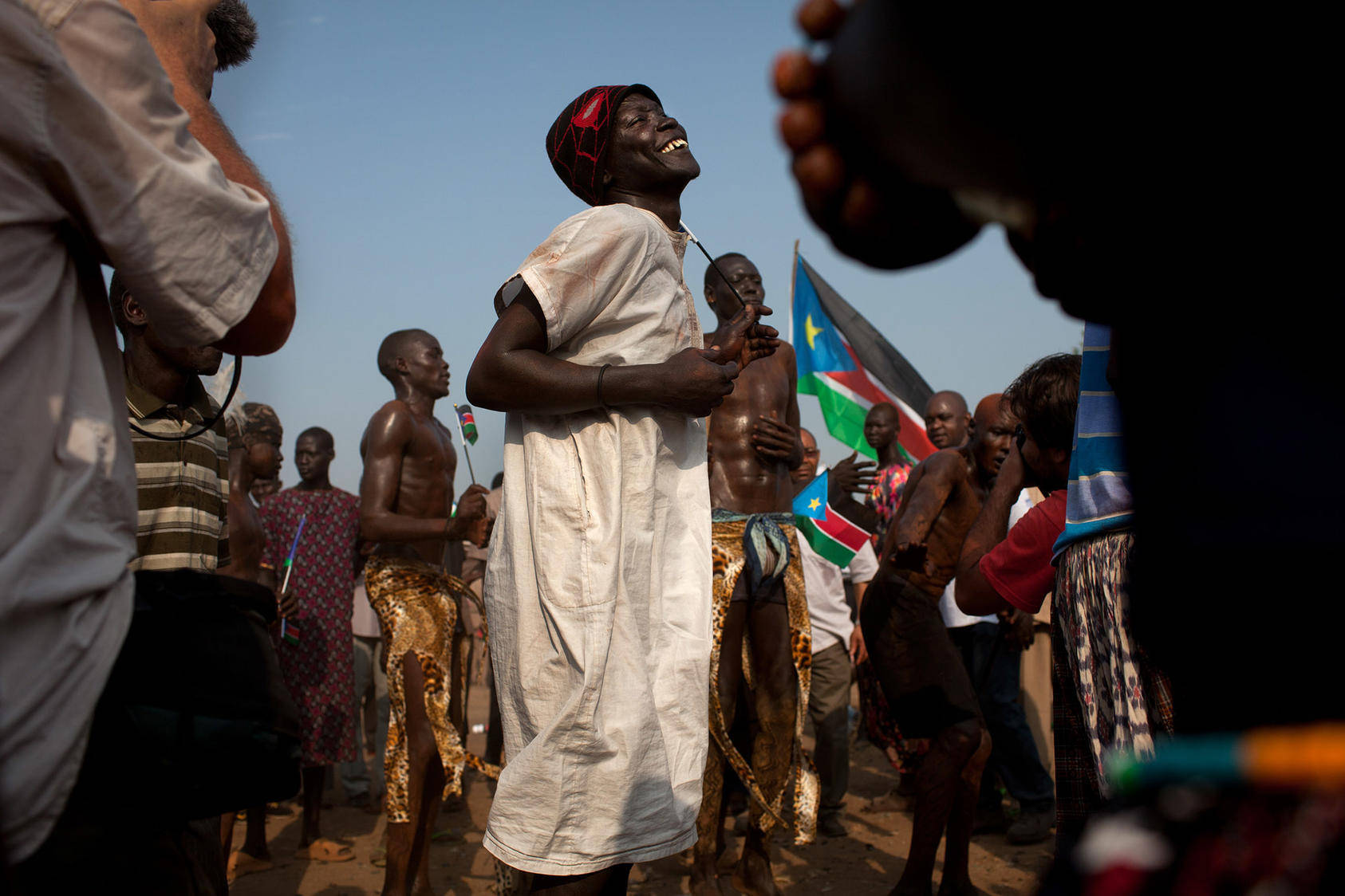 South Sudan Happy Flag Celebrations Wallpaper