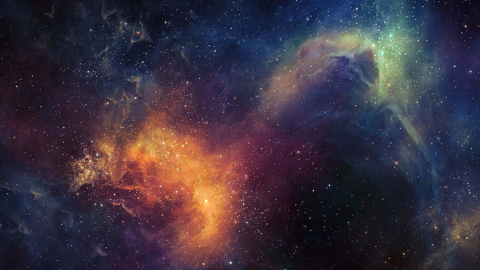 Space Art Depicting A Cosmic Landscape Wallpaper