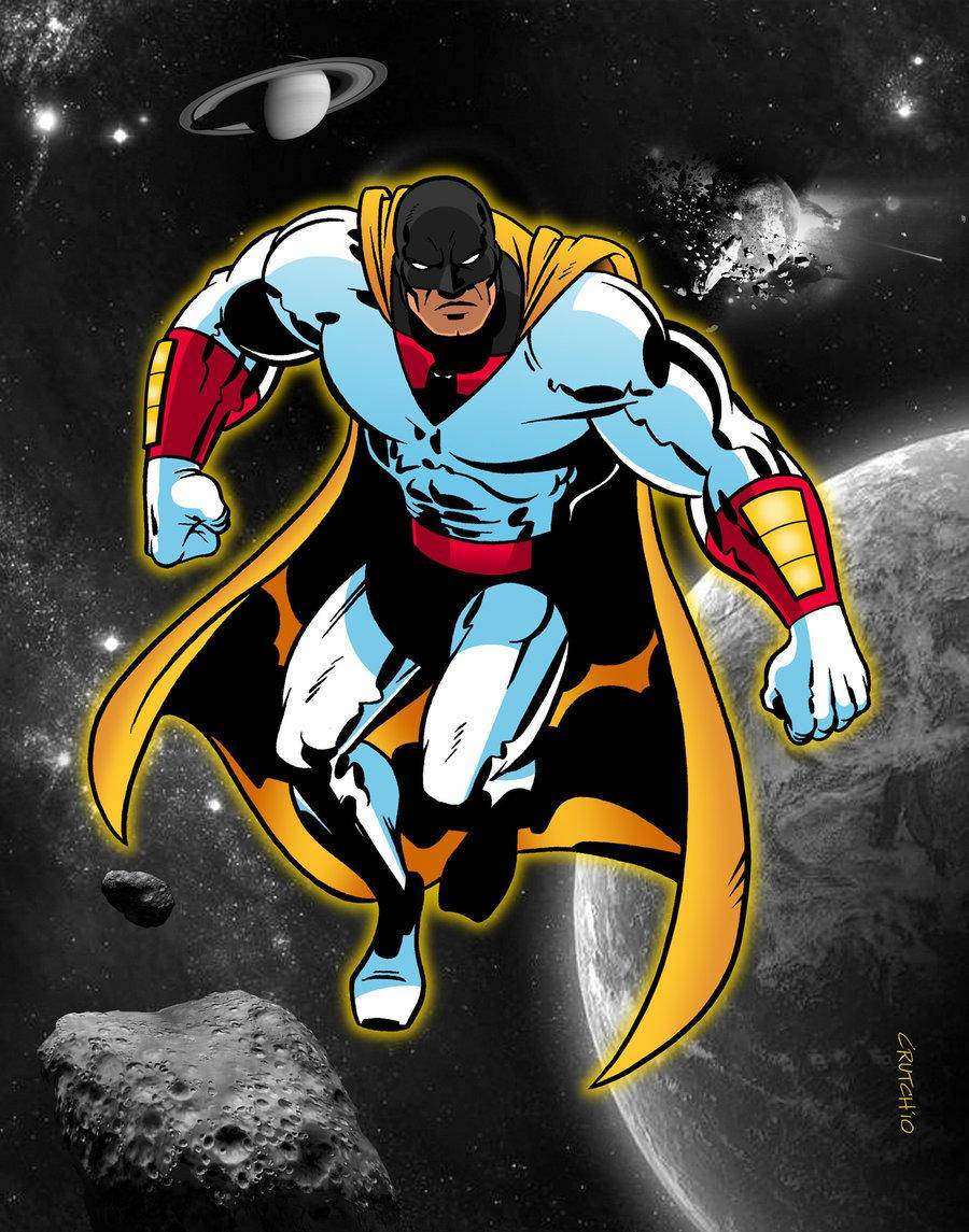 Space Ghost Neon Digital Art Wallpaper