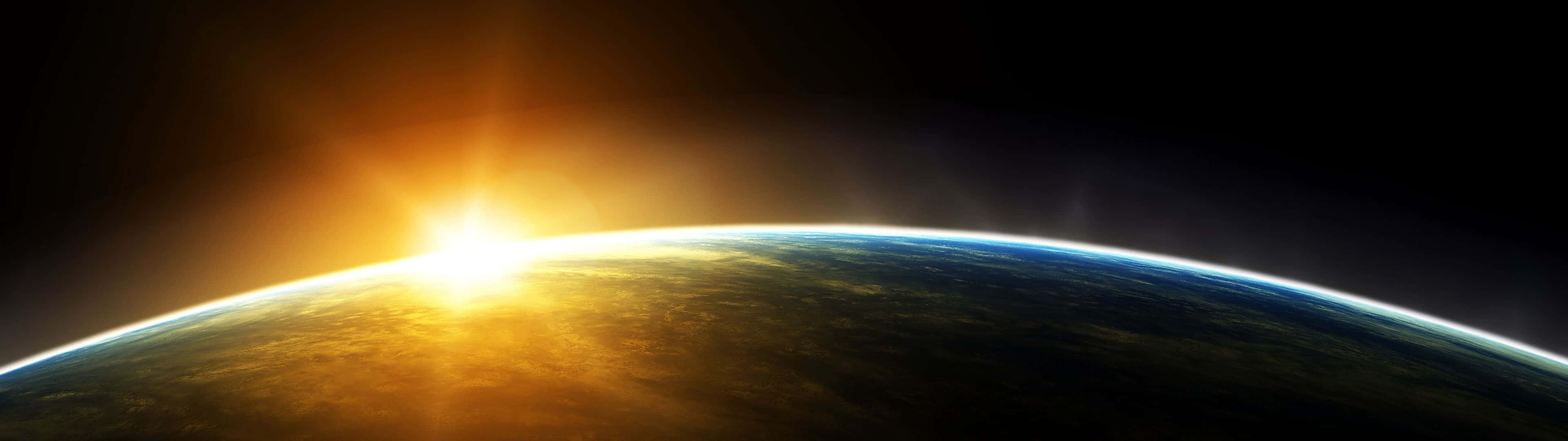 Space Hd 3840x1080 Earth Wallpaper