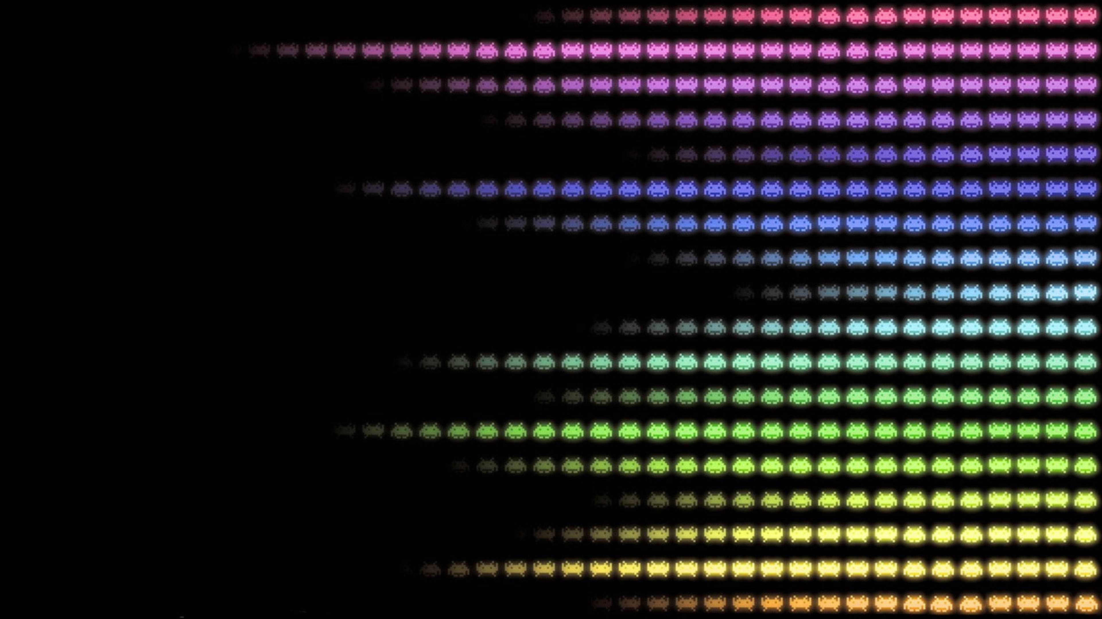 Space Invaders Led 4k Wallpaper