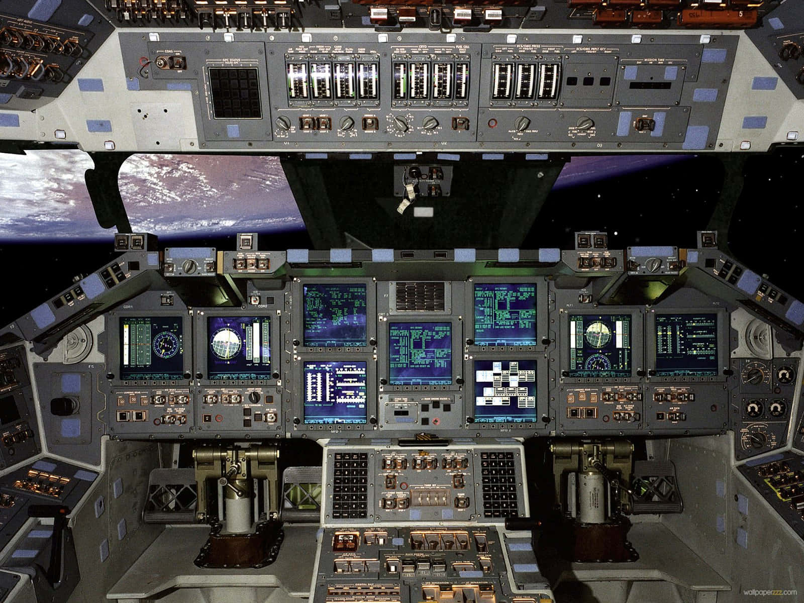 Space_ Shuttle_ Cockpit_ View Wallpaper