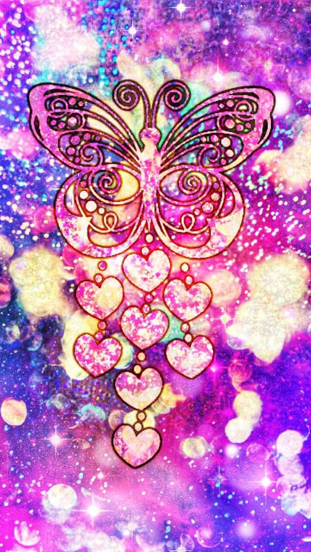 Sparkle Like A Glitter Butterfly Wallpaper