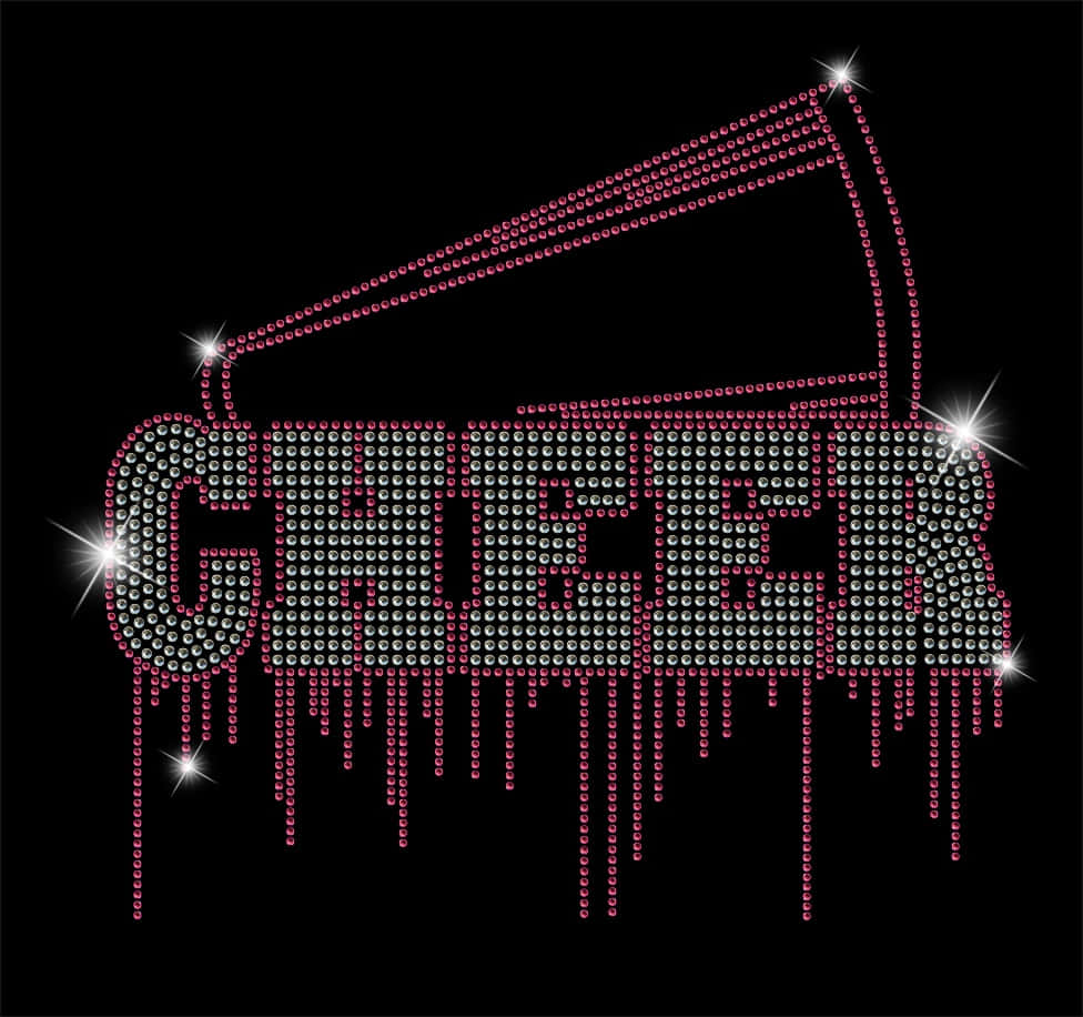 Sparkling Cheer Megaphone Graphic Wallpaper