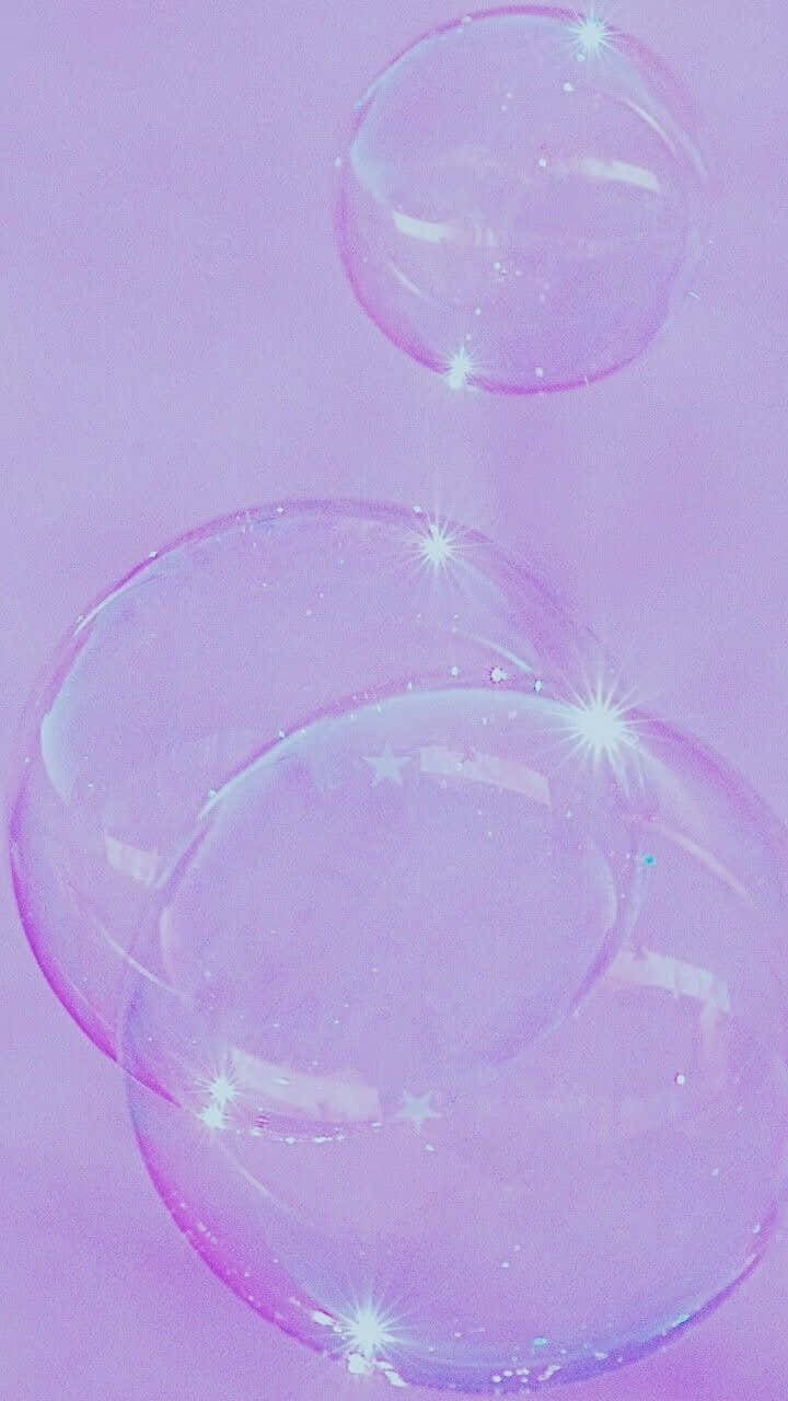 Sparkling Pink Bubbles Aesthetic.jpg Wallpaper