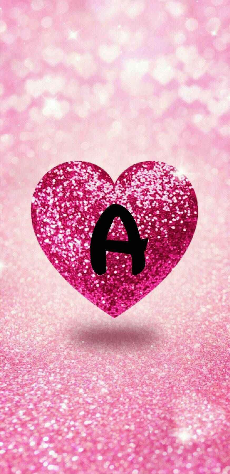 Sparkling Pink Capital Alphabet Letter A Wallpaper