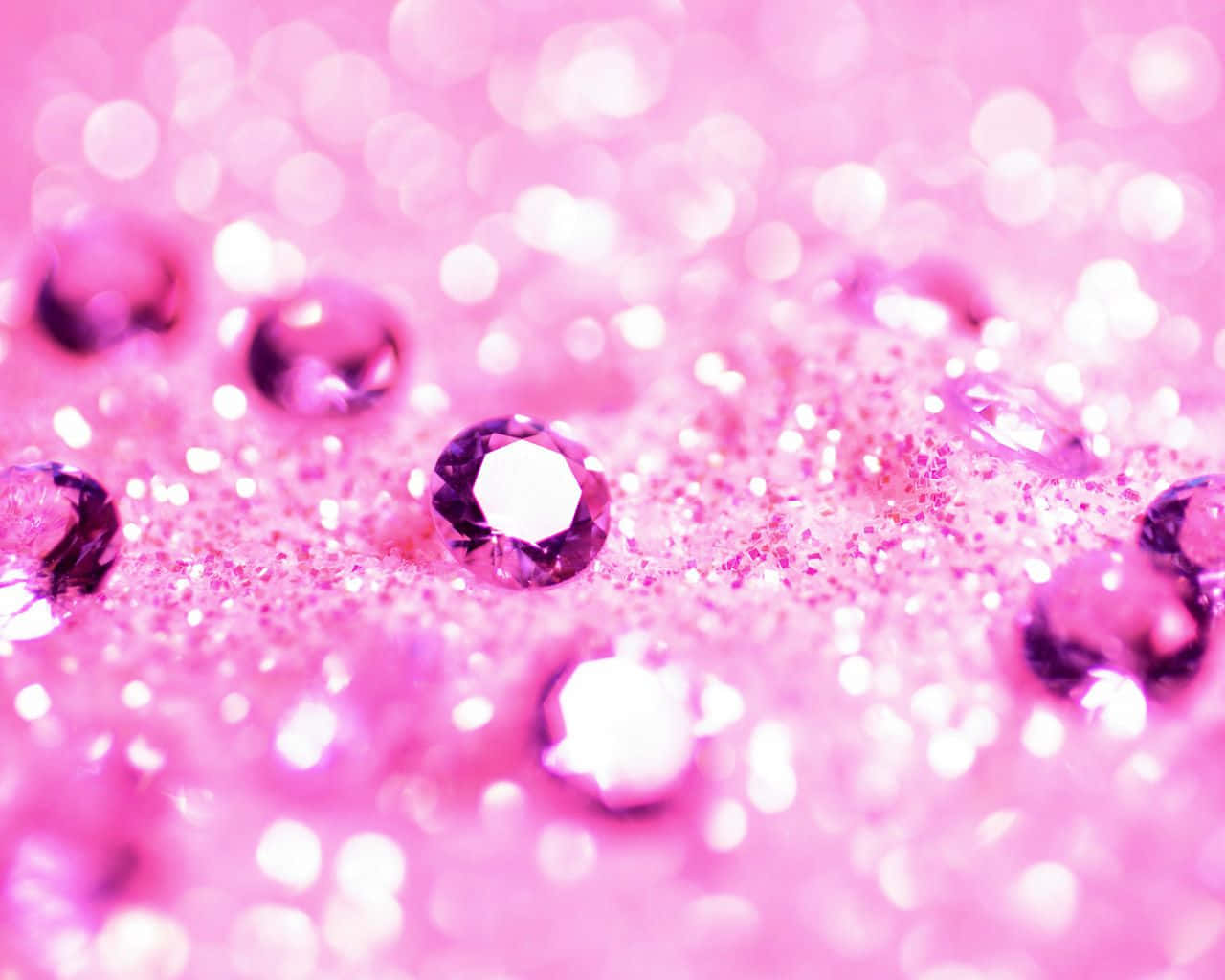 Sparkling Pink Glitter With Gems.jpg Wallpaper