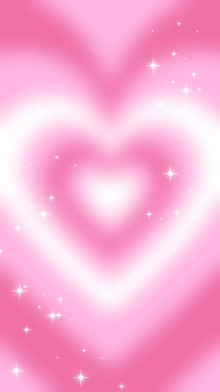 Sparkling Pink Heart Background Wallpaper