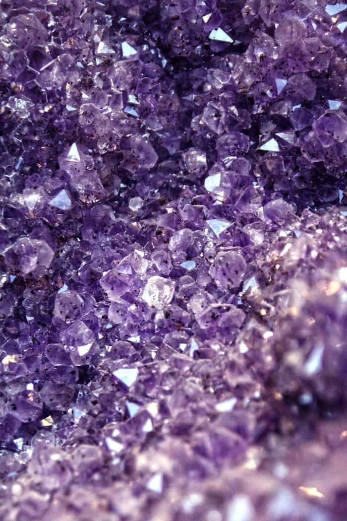 Sparkling Purple Amethyst Crystals Wallpaper