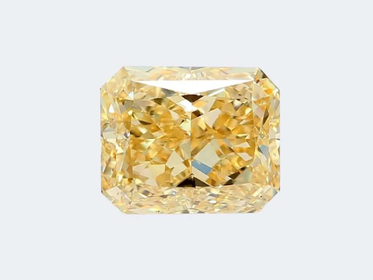 Sparkling Yellow Diamond On Display Wallpaper