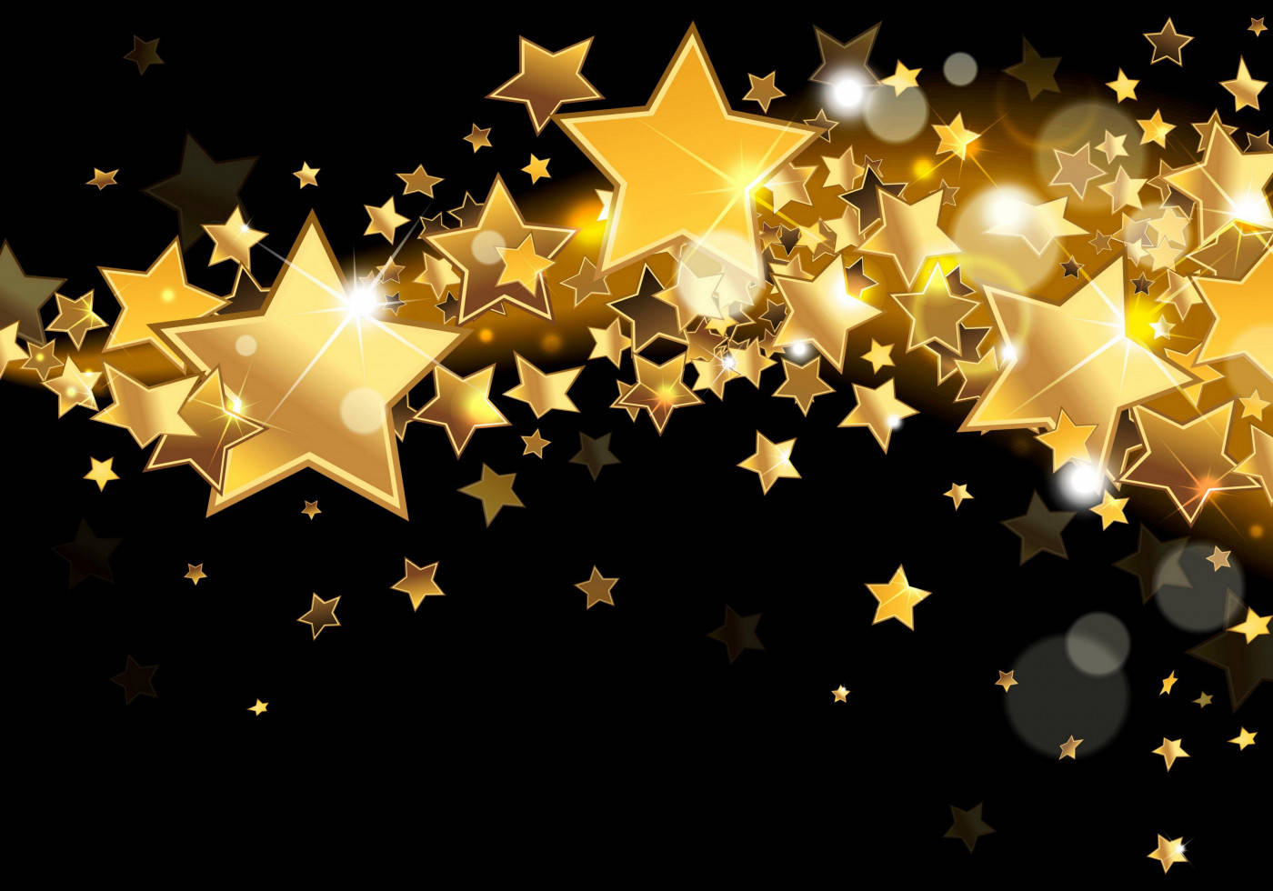 Sparkly Gold Stars Wallpaper